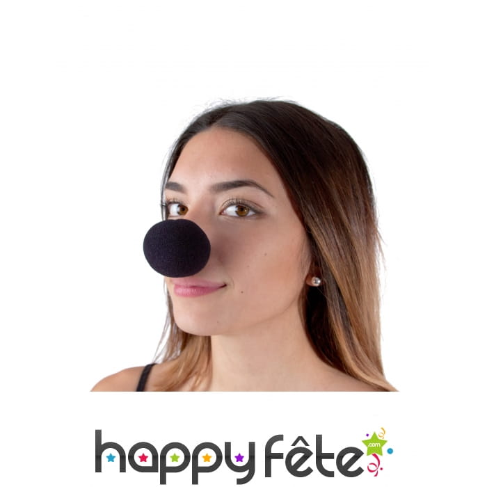 Nez de clown noir en mousse