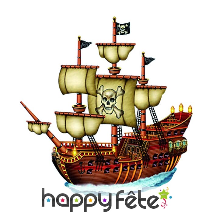 Navire de pirate en carton
