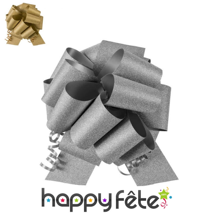 Noeud de ruban décoratif pailleté