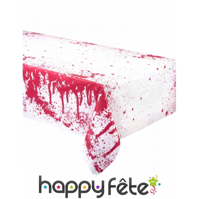 Nappe ensanglantée en plastique fin de 270x140 cm