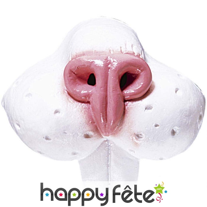 Nez lapin blanc pour adulte