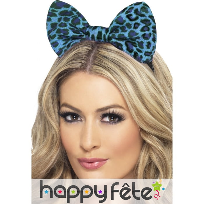 Noeud papillon cheveux bleu noir