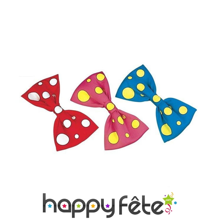 Noeud papillon de clown à pois