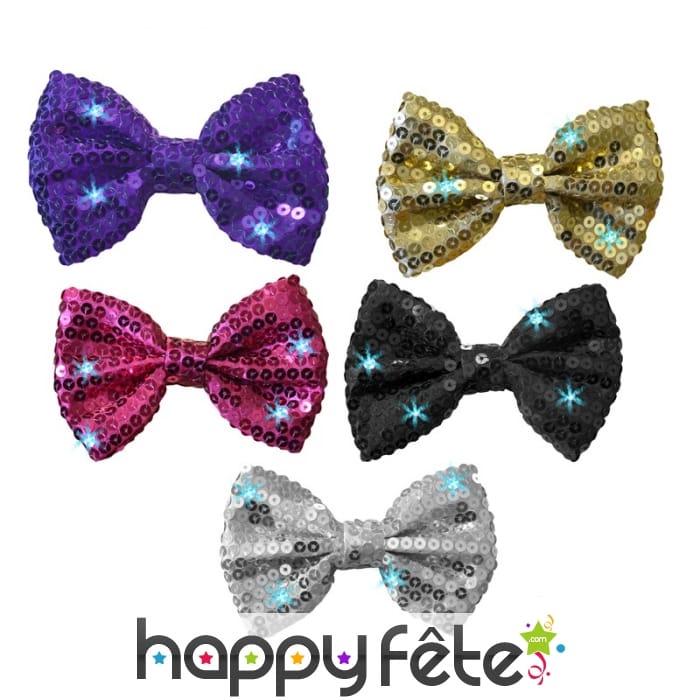 Noeud papillon led et sequins