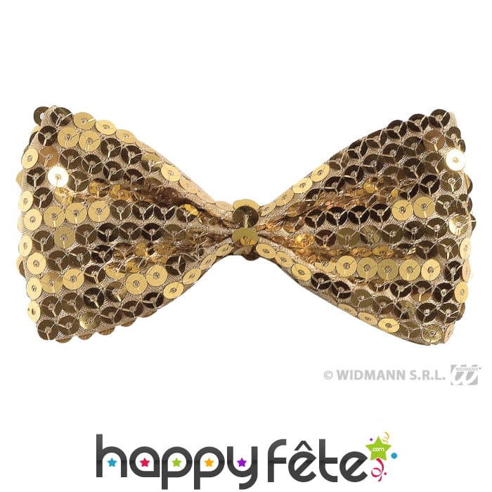 Noeud papillon or à paillettes