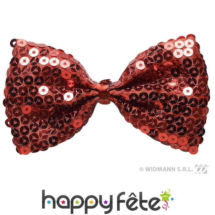 Noeud papillon rouge à paillettes
