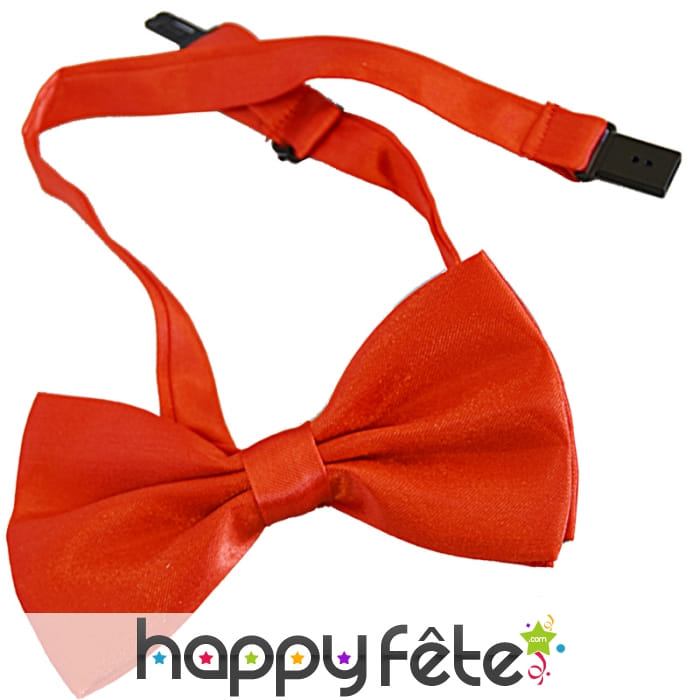 Noeud papillon rouge, attache réglable