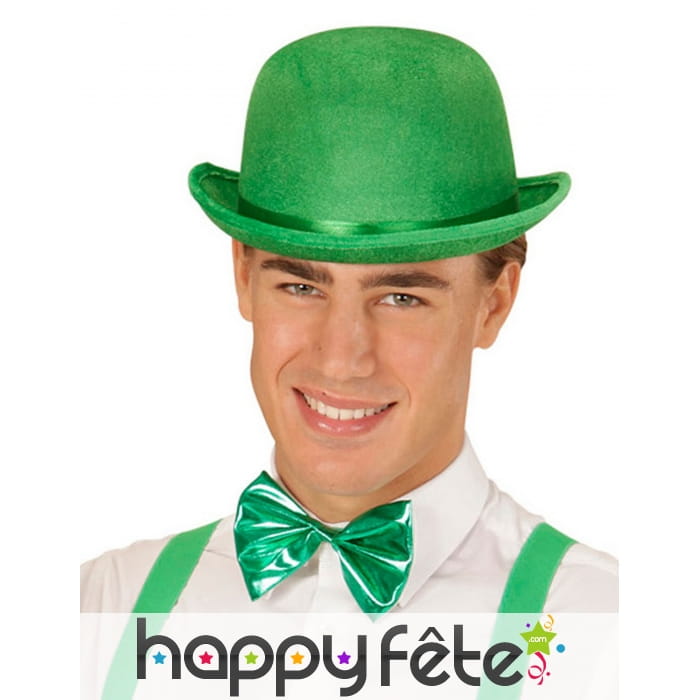 Noeud papillon vert métallisé Saint Patrick