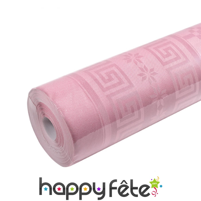 Nappe rose clair damassée de 1,5 x 6m