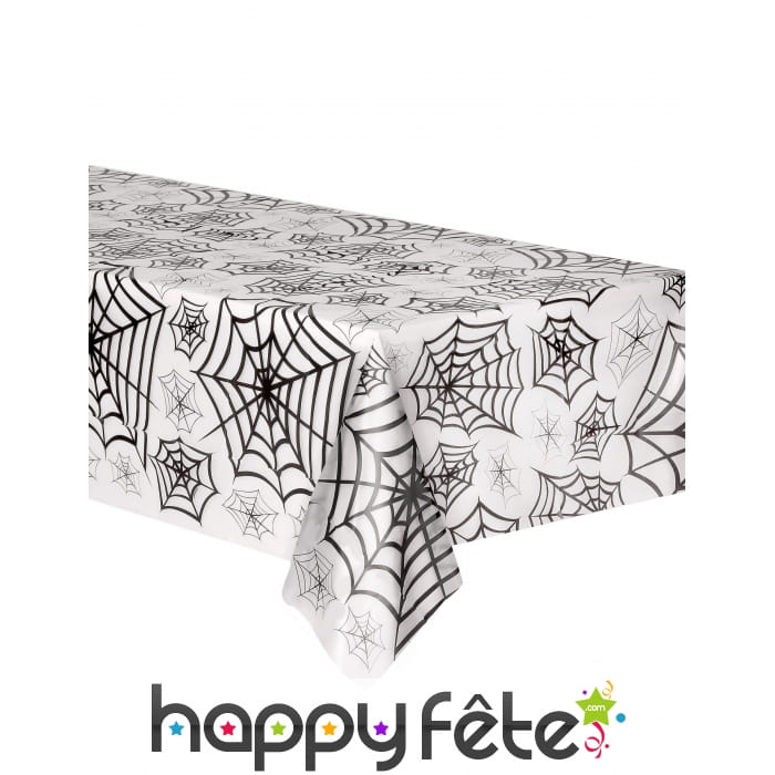 Nappe transparent motifs toiles d araignées