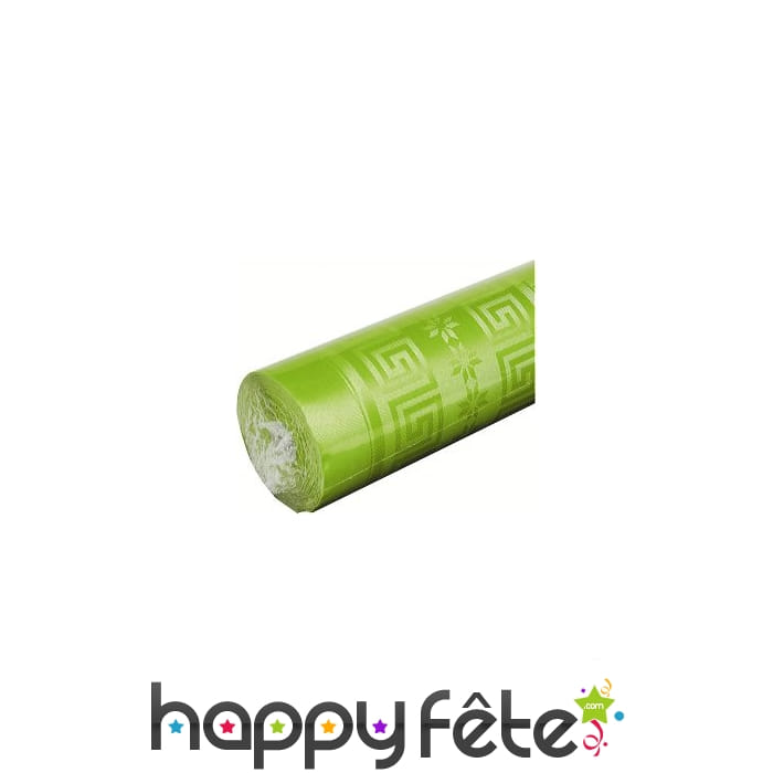 Nappe vert pomme damassée 1.20m x 6 m