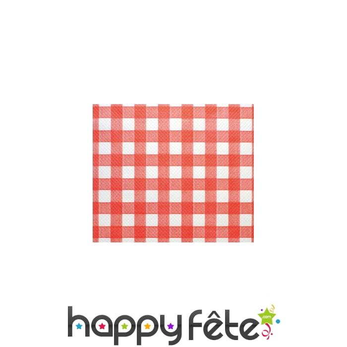 Nappe vichy rouge de 1.20x25 m