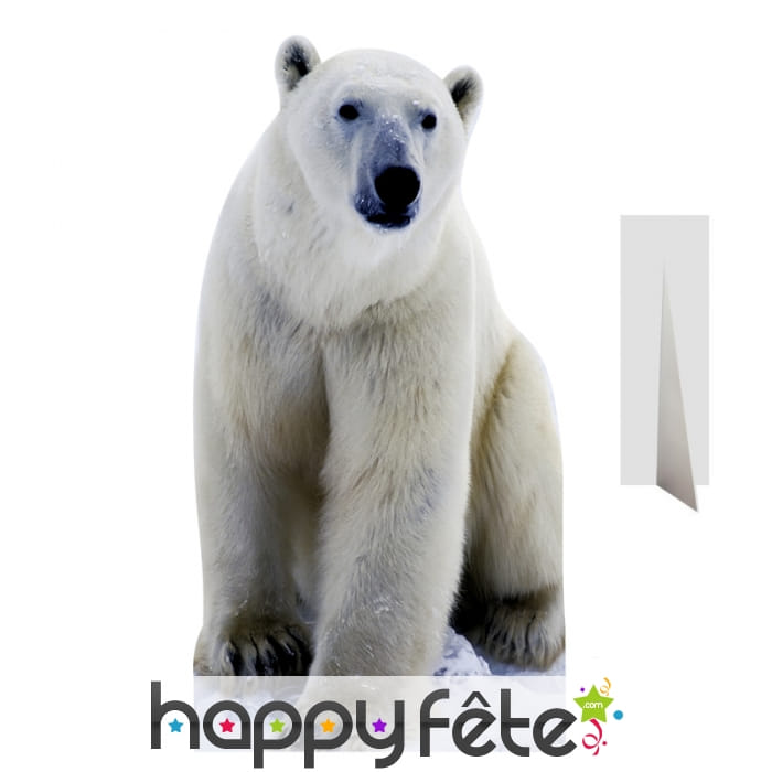 Ours blanc en carton plat