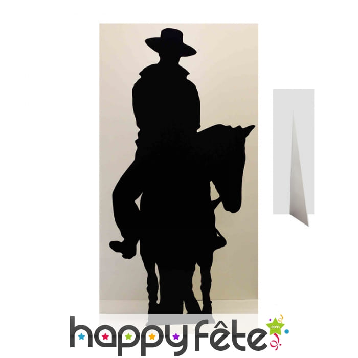 Ombre de cow-boy à cheval taille réelle