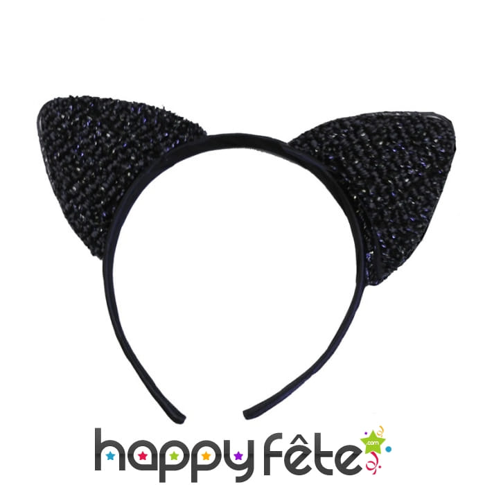 Oreilles de chats velours et paillettes