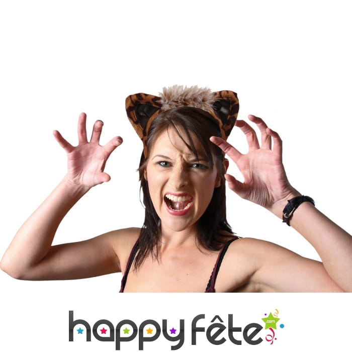 Oreilles de léopard sur serre-tête