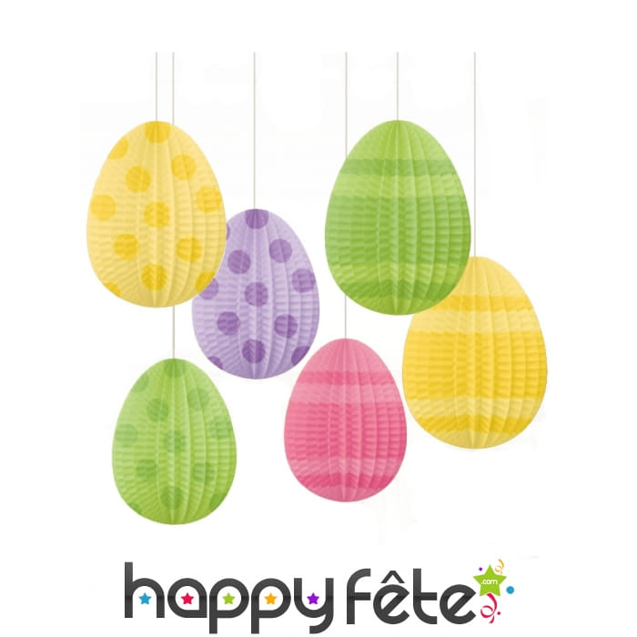 Oeufs de Pâques décoratifs à suspendre, 12cm