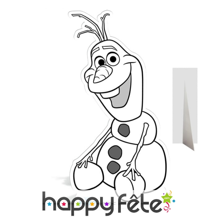 Olaf géant à colorier, en carton plat