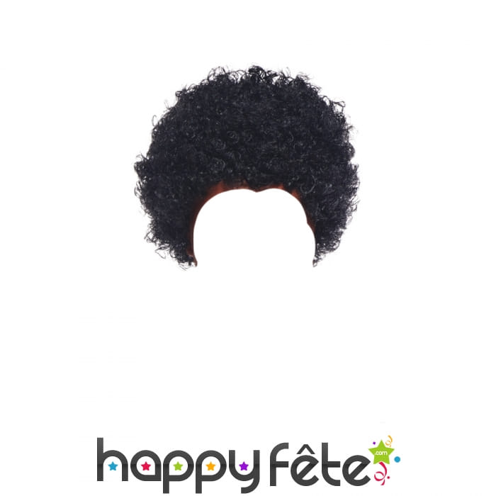 Perruque afro bouclée noire pour adulte