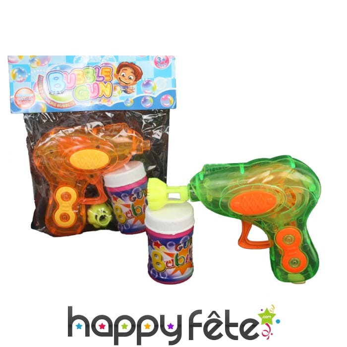 Pistolet à bulles de savon lumineux
