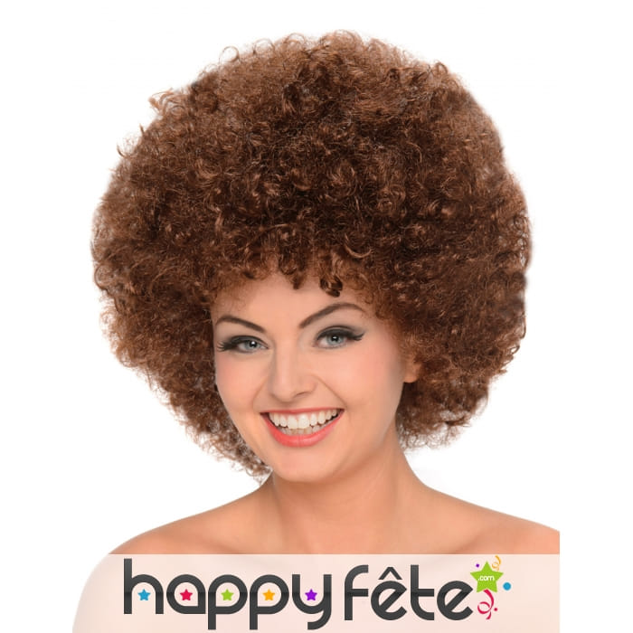 Perruque afro chatain volumineuse