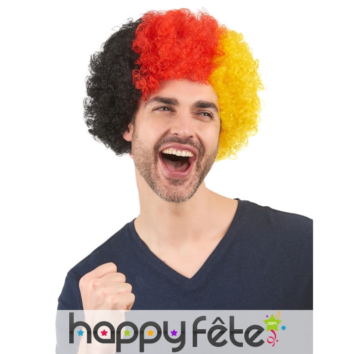 Perruque afro drapeau Allemand