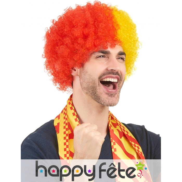 Perruque afro drapeau Espagnol