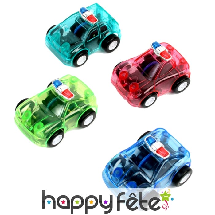 Petite auto de police transparente de 45mm