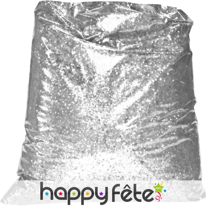 Paillettes argentée en sachet