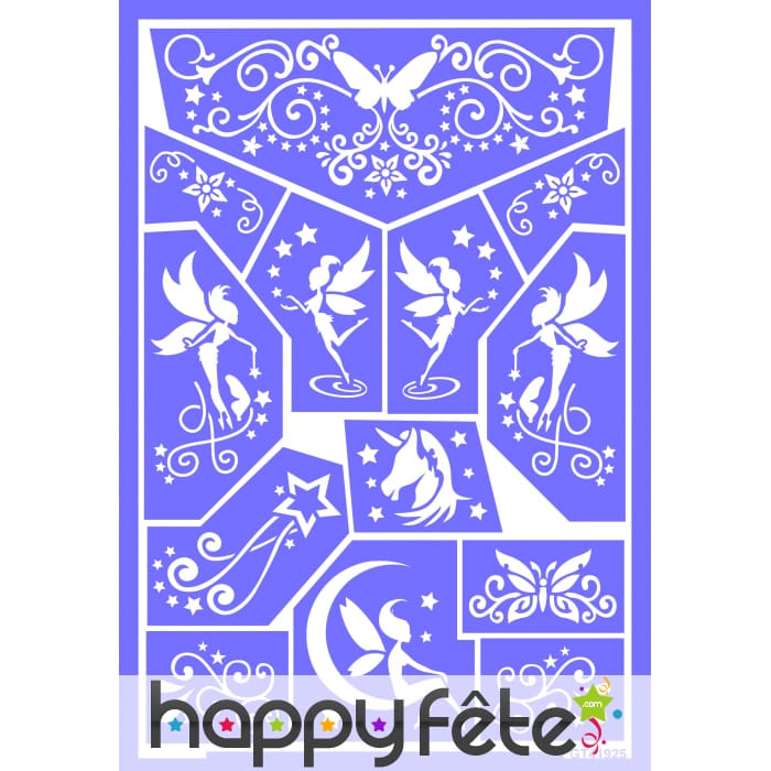 Pochoir adhésif fée