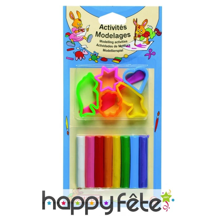 Pâte à modeler avec formes