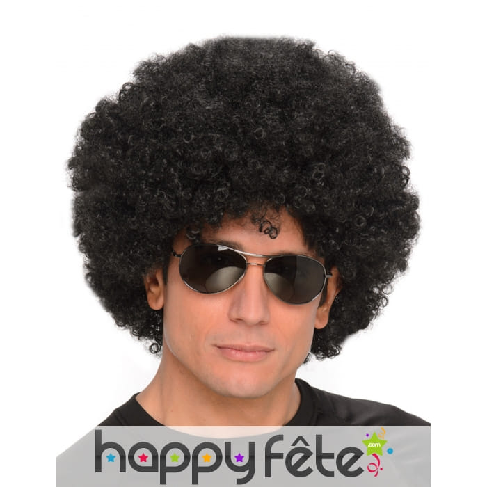 Perruque afro noire coupe volumineuse