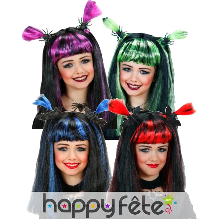 Perruque araignée ou chauve souris pour enfant