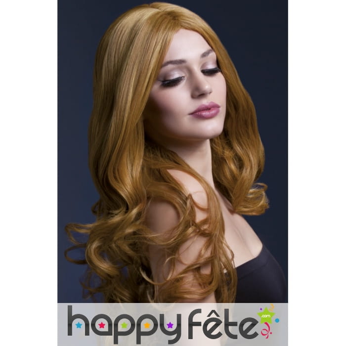Perruque auburn ondulée de 66cm