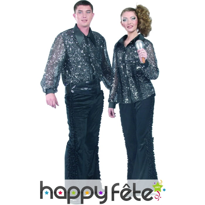 Pantalon avec ruches noir