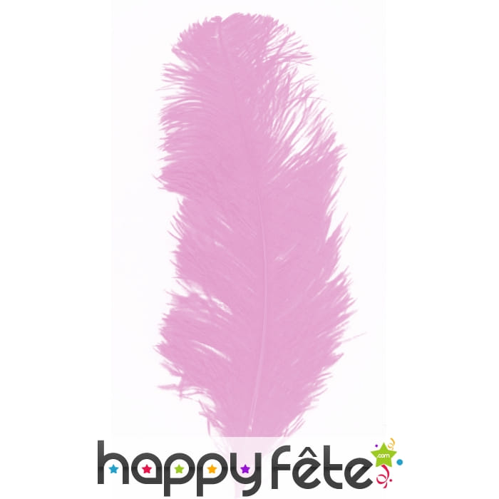 Plume autruche rose 32 cm