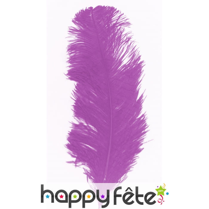 Plume autruche violet 32 cm