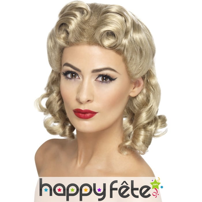 Perruque blonde années 40
