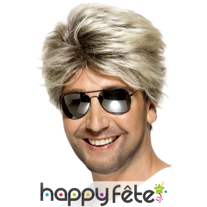 Perruque blonde années 80