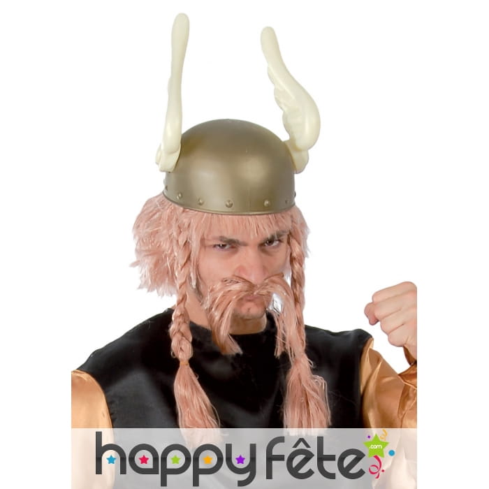 Perruque blonde avec tresses pour homme