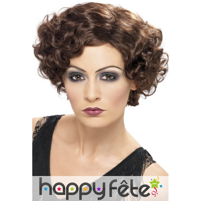 Perruque brune années 20