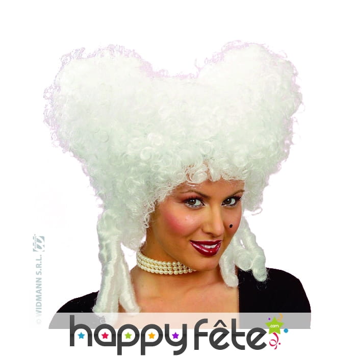 Perruque blanche baroque