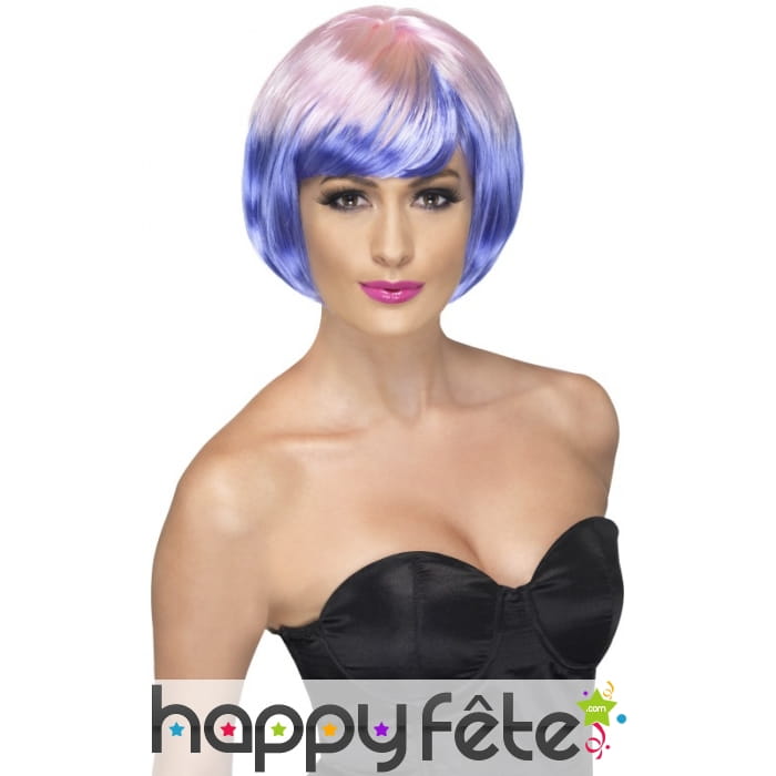 Perruque blonde/bleue femme