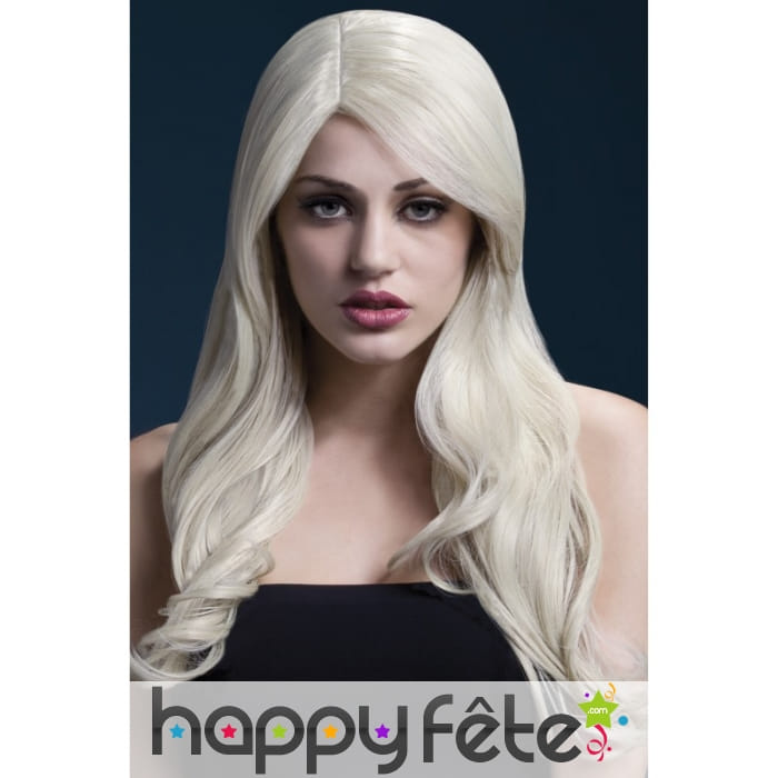 Perruque blonde cendrée de 66cm