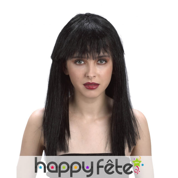 Perruque brune coupe droite