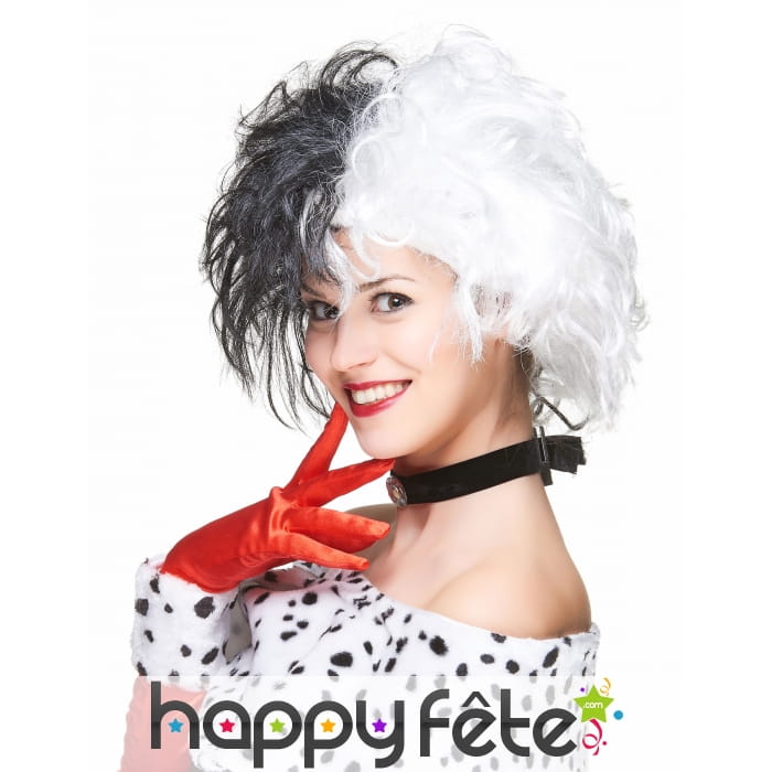 Perruque bicolore de Cruelle