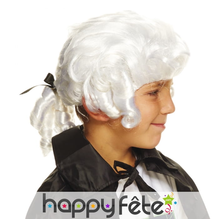 Perruque blanche de donjuan pour enfant