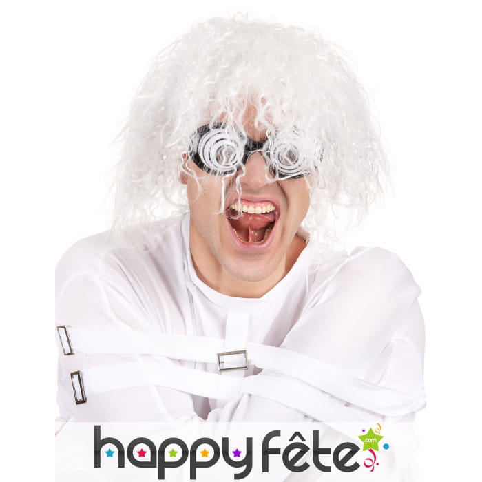 Perruque blanche de savant fou