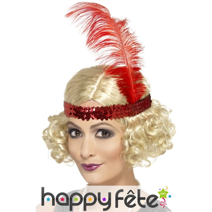 Perruque blonde de Charleston avec bandeau