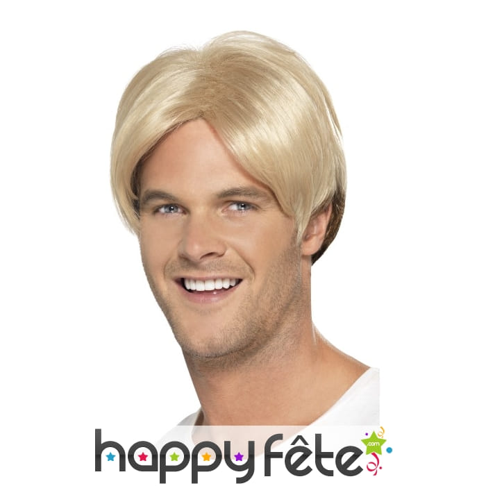 Perruque blonde de footbaleur, année 90